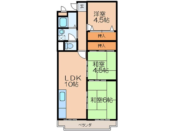 メイゾン南高槻の物件間取画像